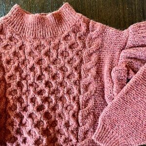 Adorable Old Navy toddler fall knit sweater in dark orange color. Size 2T